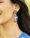 Time To Celebrate Statement Earrings - Red
