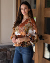 At Golden Hour Smocked Top - Cinnamon