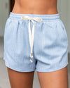 Dillard Chambray-Style Pocketed Shorts - Denim Blue