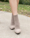 Lilah Knit Booties - Taupe Tortoise
