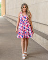 Chloe Tiered Floral Dress - Pink Multi