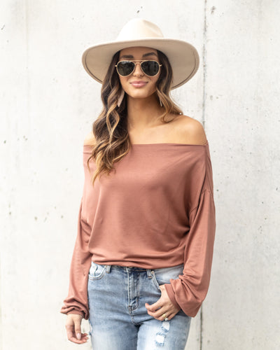 Sophia Boat Neck Bodysuit - Salmon