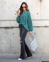 Maria V-Neck Blouse - Seafoam Green