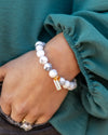 Amelia 10mm Matte Howlite Natural Bracelet - White