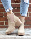 Sidney Slip On Boots - Taupe Suede