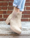 Sidney Slip On Boots - Taupe Suede