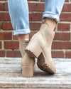 Sidney Slip On Boots - Taupe Suede