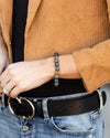 Brooke 10mm Druzy Stone Bracelet - Charcoal