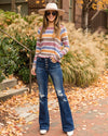 Devyn Color Block Top - Mauve Multi