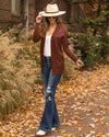 Nikki Pocketed Cardigan - Chestnut