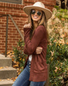 Nikki Pocketed Cardigan - Chestnut