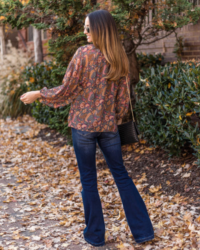 Carmela Paisley Print Blouse - Amber Multi