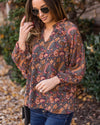 Carmela Paisley Print Blouse - Amber Multi