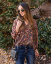 Carmela Paisley Print Blouse - Amber Multi