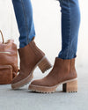 Robin Slip On Booties - Cognac