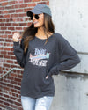 Bon Voyage Graphic Pullover - Charcoal