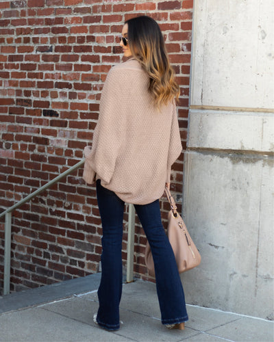 Aspen Oversized Cocoon Cardigan - Taupe