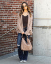 Aspen Oversized Cocoon Cardigan - Taupe