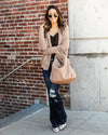 Aspen Oversized Cocoon Cardigan - Taupe