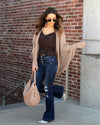 Aspen Oversized Cocoon Cardigan - Taupe