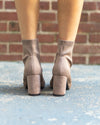Athena Knit Booties - Taupe
