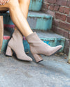 Athena Knit Booties - Taupe