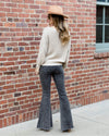 Luna Boat Neck Ribbed Sweater - Tan