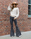 Luna Boat Neck Ribbed Sweater - Tan