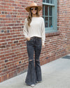 Luna Boat Neck Ribbed Sweater - Tan