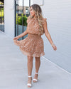 Amber Ruffle Sleeve Smocked Dress - Sandstone