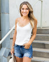 Ariel Lace Knit Tank - Cream