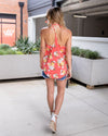 Better In Blooms Floral Tank - Coral