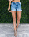 Brandy Distressed Shorts - Light Wash