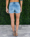 Brandy Distressed Shorts - Light Wash