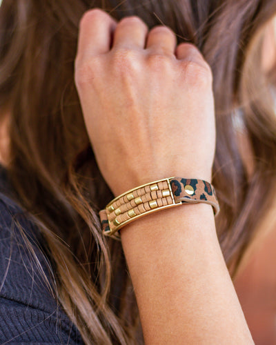 Bria Cuff Bracelet - Leopard