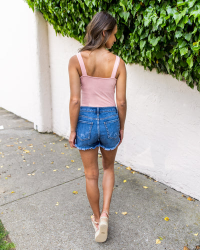 Carmen Ribbed Bodysuit - Light Pink