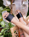 Chinese Laundry Charlie Slip On Sandals - Black Crocodile