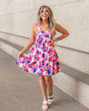 Chloe Tiered Floral Dress - Pink Multi