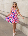 Chloe Tiered Floral Dress - Pink Multi