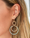 Claire Hoop Earrings - Sage