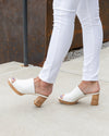 Claire Slip On Heel - White