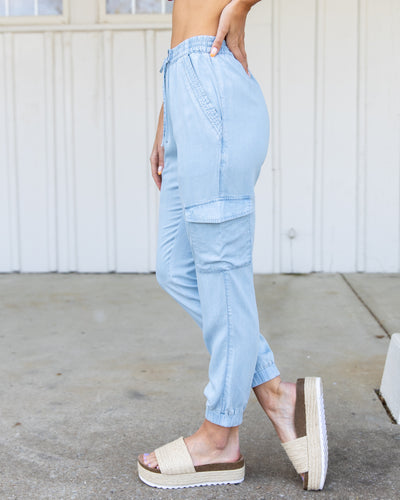 Cool For The Summer Joggers - Chambray