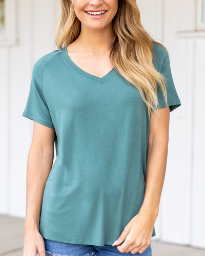 Couldn't Be Better V-Neck Top - Sea Green