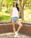 Running Errands Pocket Tank - White