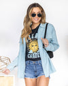 Veronica Corduroy Button Down Shacket - Misty Teal