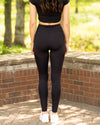 Thea Booty-Pop High Waisted Leggings - Black