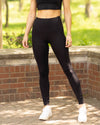 Thea Booty-Pop High Waisted Leggings - Black