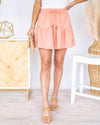 Kelly Front Tie Ruffle Skirt - Salmon