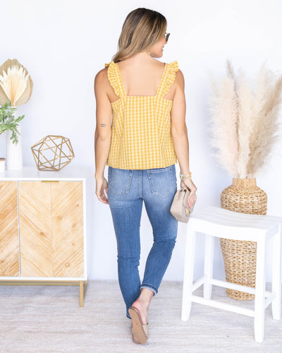 Tiana Plaid Tank - Light Mustard