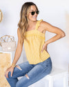 Tiana Plaid Tank - Light Mustard